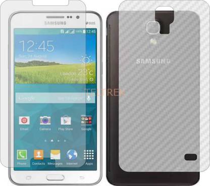 TELTREK Front and Back Screen Guard for SAMSUNG G750H MEGA2 (Front Matte Finish & Back 3d Carbon Fiber)