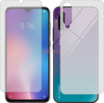 Fasheen Front and Back Tempered Glass for XIAOMI MI 9 SE (Front Matte Finish & Back 3d Carbon Fiber)