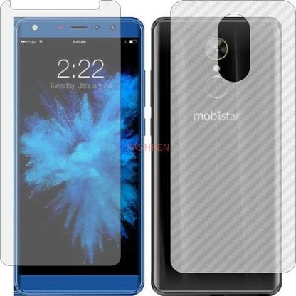 Fasheen Front and Back Tempered Glass for MOBISTAR X1 DUAL (Front Matte Finish & Back 3d Carbon Fiber) (Pack of 2)