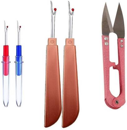 PMW Tailoring Kit Combo - Seam Ripper Big - 2 Units - Seam Ripper Small - 2 Units - 1 Thread Cutter Seam Ripper