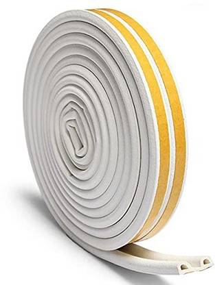 Bellveen D Shaped (White) Self-Adhesive EPDM Doors and Windows Lead Tape