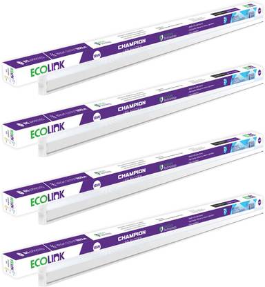 EcoLink 18-Watt Polycarbonate Batten (Cool White, Pack of 4) from The Makers of Lighting 18 W 22 cm Tube Light