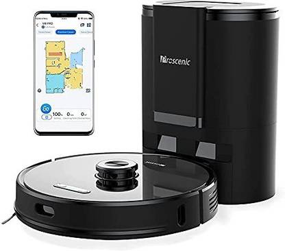 Proscenic M8 PRO Robot Vacuum with Self-Emptying Dustbin Included, Laser Navigation Robotic Floor Cleaner with Anti-Bacterial Cleaning (WiFi Connectivity, Alexa)