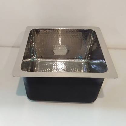 Coppersmith Creations Square Stainless Steel Bar Sink 14" x 14" x 8" Under Counter Basin