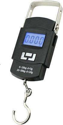 Kelo Portable Weight Machine For Luggage 50- Smiley Mini Digital Plastic and Metal Hanging Weighing Scale with LCD Display and Green Background Light 50 kg /100/KKac Weighing Scale