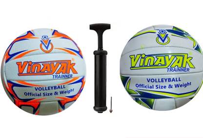 radion RVK machine orange +green vollyball with ,Air pump Volleyball - Size: 5