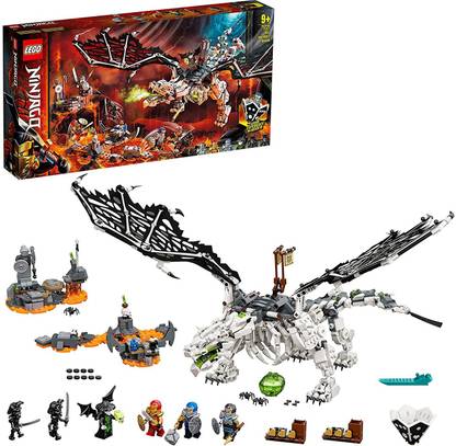 LEGO NINJAGO Skull Sorcerer’s Dragon 71721 NINJAGO Dragon Set Featuring Warrior Toy Figures (1,016 Pieces)