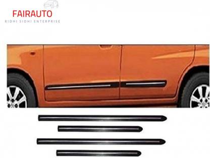 Ridhi Sidhi Universal Fit Car Door Side Beading with Chrome LINE Design - Set of 4 Car Beading Roll For Door