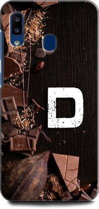 KEYCENT Back Cover for SAMSUNG Galaxy A20 D, D LETTER, D NAME, CHOCOLATE , BROWN, ALPHABET