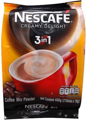 Nescafe Creamy Delight 3 in 1 Coffee Mix Powder Imported 486gms ( 27 Sticks ) Instant Coffee