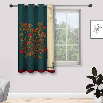 amazures 150 cm (5 ft) Polyester Blackout Window Curtain Single Curtain