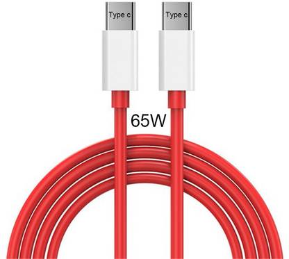Excel Choice USB Type C Cable 2 A 1 m 65W DART/VOOC/DASH Type C To Type C Fast Charging/Data Cable For OnePlus/Realme/Samsung/Xiaomi