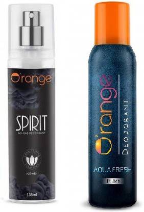 ORANGE Spirit & Aqua Fresh Men's Deodorant Deodorant Spray  -  For Men