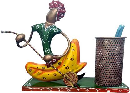 YANTRAM VEDIC PRODUCTS 1 Compartments metal pen stand