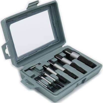 AS TOOL CENTER 8 Pcs Damaged and Stripped Screw Extractor Set, 1/8”- 3/4” Broken Bolt Extractor and Broken Remover Set