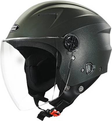STUDDS RAY HI-QUALITY OPEN FACE MILITARY GREEN 580 MM SIZE (L) Motorbike Helmet
