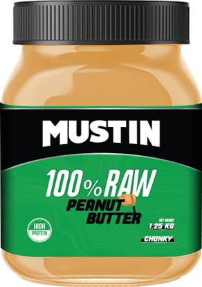 MUSTIN 100 % Raw Peanut Butter Crunchy