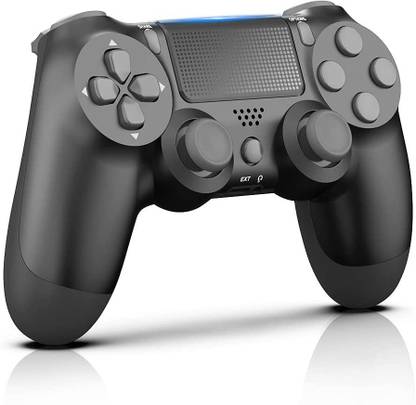 Spx Wireless Bluetooth Controller Gamepad is Compatible with Playstation 4/ Slim/Pro Console, with Dual Vibration/Audio Functions/USB Cable/Ergonomic Design Remote (Black)  Joystick