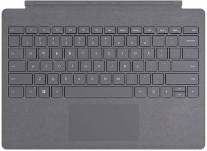 MICROSOFT Surface Pro Signature Type Cover (Alcantara Material) for Surface Pro 5 / 6 / 7 / 7+ Magnetic Standard Laptop Keyboard