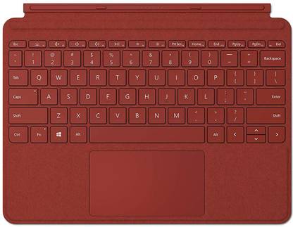 MICROSOFT Surface Go Signature Type Cover (Alcantara Material) Magnetic Laptop Keyboard(Poppy Red) Magnetic Standard Laptop Keyboard