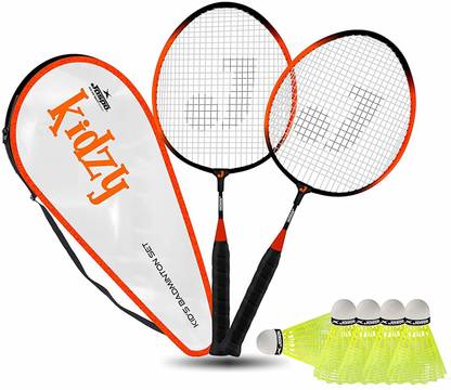 Jaspo Kidzy Steel Badminton Racket Set with 5pc. Feather Shuttlecock Badminton Kit