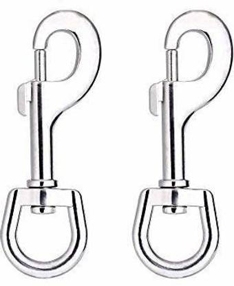 DogTrust Swivel Snap Hooks, Metal Heavy Duty Eye Clasp Multipurpose- Best for Spring Pet Buckle, Key Chain for Linking Dog Leash Collar, DIY Project (Pack of 2) 14 cm Dog Chain Leash