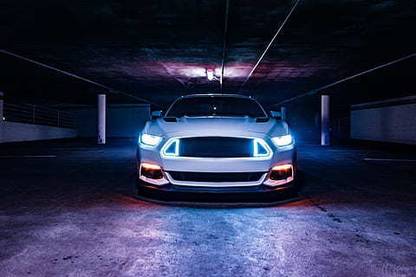 Car Headlight Light Glow Thumbnail Matte Finish Poster Photographic Paper