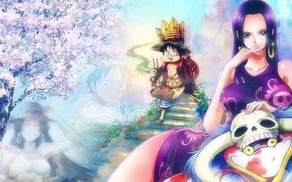 One Piece Boa Hancock Monkey D Luffy Matte Finish Poster Photographic Paper