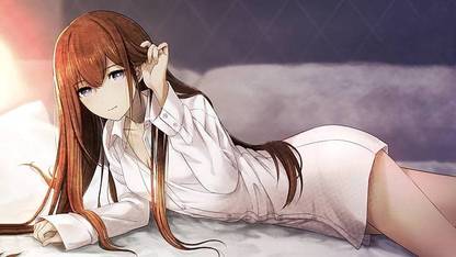 Steins Gate Makise Kurisu In Bed Anime Girls Matte Finish Poster Photographic Paper