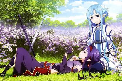 Yuuki Asuna Konno Yuuki Sword Art Online Anime Matte Finish Poster Photographic Paper