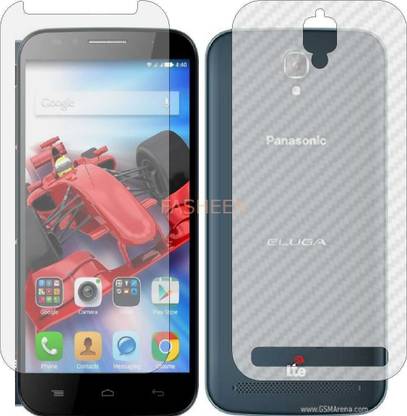 Fasheen Front and Back Tempered Glass for PANASONIC ELUGA ICON (Front Matte Finish & Back 3d Carbon Fiber)