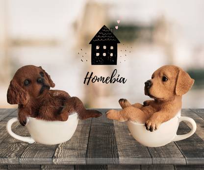 Homebia Small Cup Dog Beautiful Statue Cute Showpiece Handicraft Item For Home Decor Office - Dog Home Decor Items Homebia Small Cup Dog Beautiful Statue Cute Showpiece Handicraft Item For Home Decor Office - Dog Home Decor Items