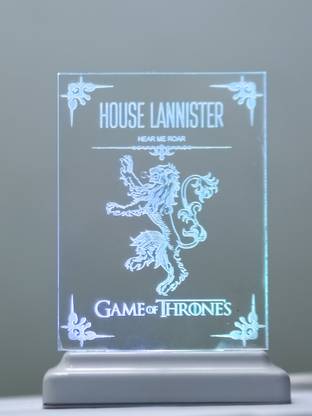 YONKER Acrylic Game of Thrones (GOT) night Lamp Color Changing Table Lamp (15 cm, Multicolor) Table Lamp