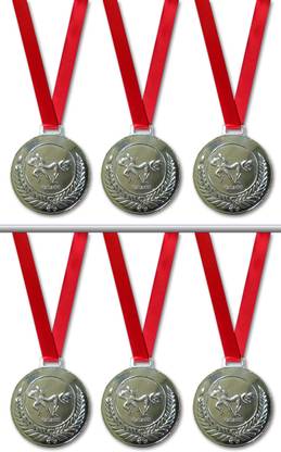 Be Win Kabaddi Silver Medal With Best Quality Satin Tag/Ribbon For Kabaddi Winners 6 Psc Medal