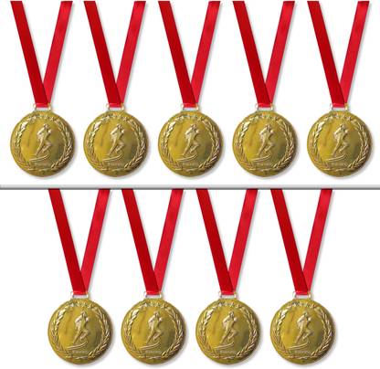 Be Win Running Gold Medal With Best Quality Satin Tag/Ribbon For Running Race Winners 9 Pcs Medal