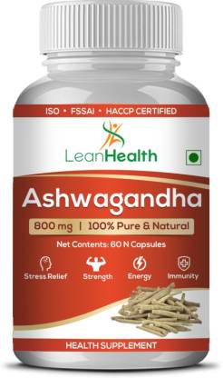 LeanHealth Ashwagandha for Stress Relief Strength & Stamina(Pack )