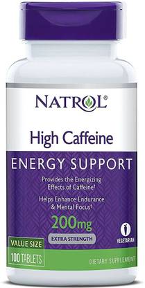 Natrol High Caffeine 200mg Tablets, 100-Count