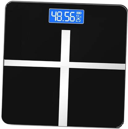 Qozent Human Body Weight Machine- Weight Machine Digital| Premium Wave Design Heavy Duty Electronic Thick Tempered Glass LCD Display Digital Personal Bathroom Health Body Weight Bathroom Weighing Scale | Weight Scale Digital |Digital Weighing Machine | Digital Weight Machine| Electronic Weighing Scale | Weight Scale For Human Body /24/AQad Weighing Scale