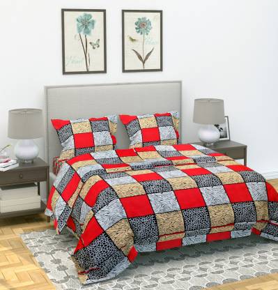 SGH 204 TC Cotton Double Printed Flat Bedsheet