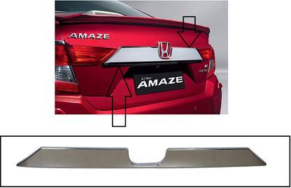 auto universe Ultra Premium Quality Chrome Dicky / Boot Garnish Plate / License Plate for Honda Amaze 2018-2021 Chrome, Glossy Honda Amaze Rear Garnish