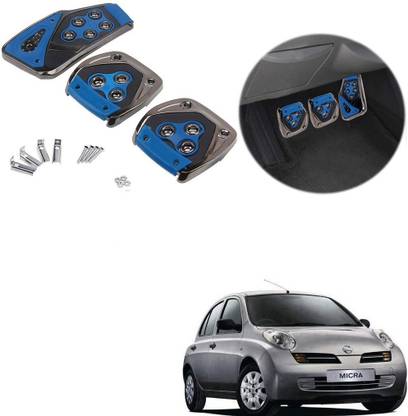 Znee Smart ZS-BLU-B221 Blue Non-Slip Manual Car Pedals kit Pad Covers 3 Pcs Set for Nissan Micra Car Pedal