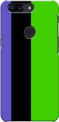 CustomEra Back Cover for OnePlus 5T (Black Green Theme Design)