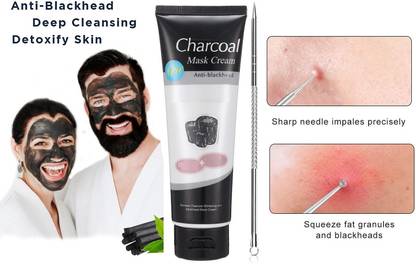 GULGLOW99 whitehead pimples remover pin & Charcoal Anti-Blackhead Peel Off Mask For Men And Women skin care combo kit