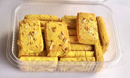 HARNAAM'S ALMOND STICK COOKIES - 250 gms - TASTY TEA TIME BISCUITS Cookies Biscuit