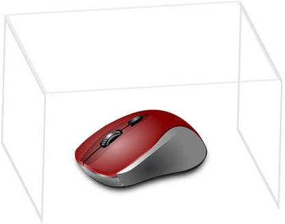 Parikshit Sublimation 1 Compartments Acrylic Computer Mouse cover case mouse stand dust protector for Desktop Computer PC Transparent Acrylic organizer for home office desk 8X6X5 Inch
