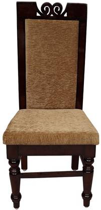 POJ Elsa Dining Chair With Fabric Work On Chair Seat Solid Wood Dining Chair
