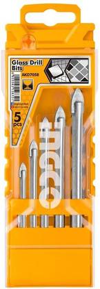 GSK Cut Ceramic Tile Glass Drill Bits Set of 5 Pcs (4, 5, 6, 8, 10mm) Spear Pointed Design Bathroom Wall Tile Mirror Marble Drilling Tool