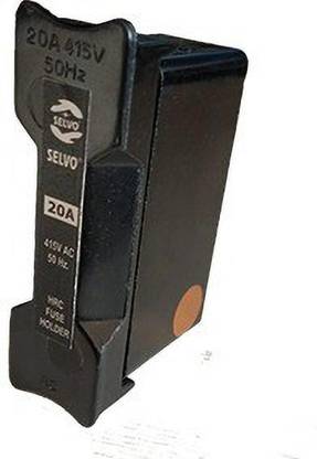 Selvo 20A HRC Fuse Holder 20A HRC Fuse Holder (Pack of 6 ) Without HRC Electrical Fuse