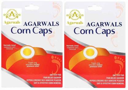 Agarwals Medicated Corn Caps Plaster Bandage for Fast & Effective Deep Foot Corn Remover (Pack of 80 Strips) Interactive dressings Medical Dressing