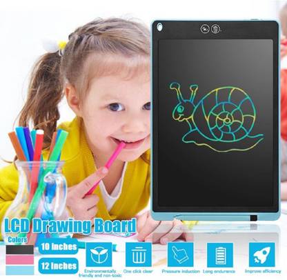 Prekrasna Portble 8.5 Inch LCD WritingTablet / Drawing Board / Doodle Board / Writing Pad / slate for children - Reusable Portable Ewriter Educational Toys, Gift for Kids Student Teacher Adults Portable Rugged Drawing Notepad Suitable for Home School Office Memo Notebook Portable & Reusable Electronic Notepad & Drawing Doodle Ruff Pad with Full Erase Mode, Lock Screen Function - Green color